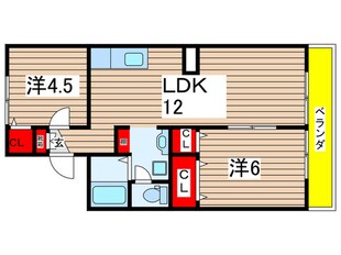 イーストセブン君塚の物件間取画像